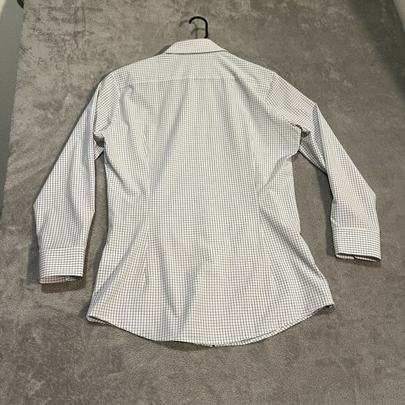 Mizzen Main Shirt Mens XL Trim Fit Performance Stretch Button Down Check Plaid - Picture 7 of 10